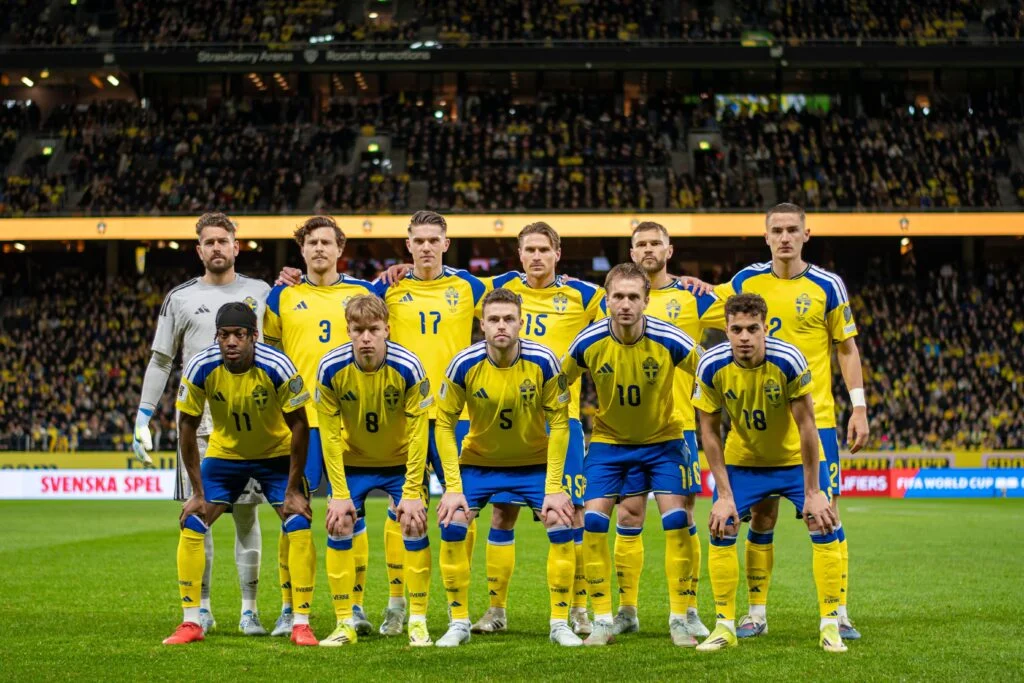 team photo for Švedska